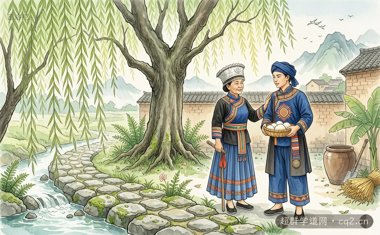 密洛陀（AI 生成意境插圖）