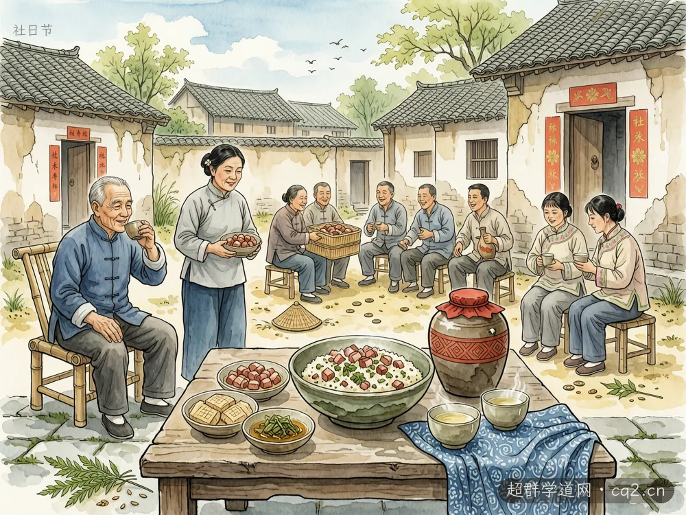 社日節（AI 生成意境插圖）