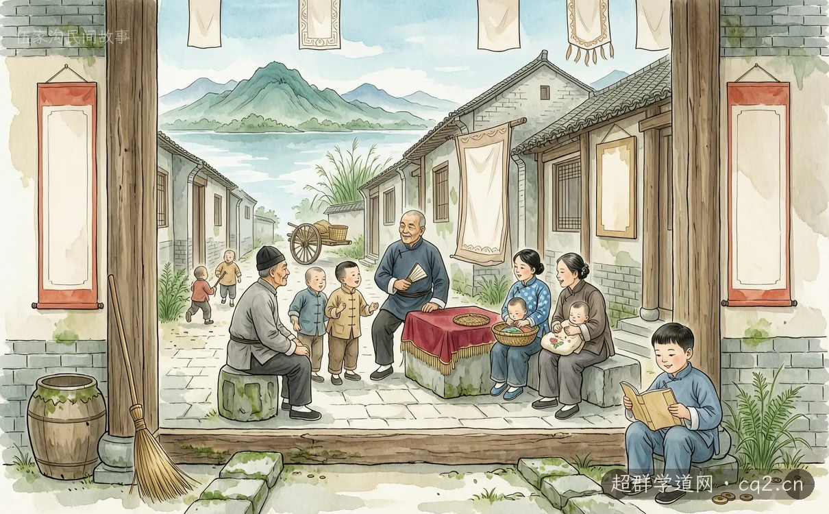 伍家沟民间故事（AI 生成意境插图）