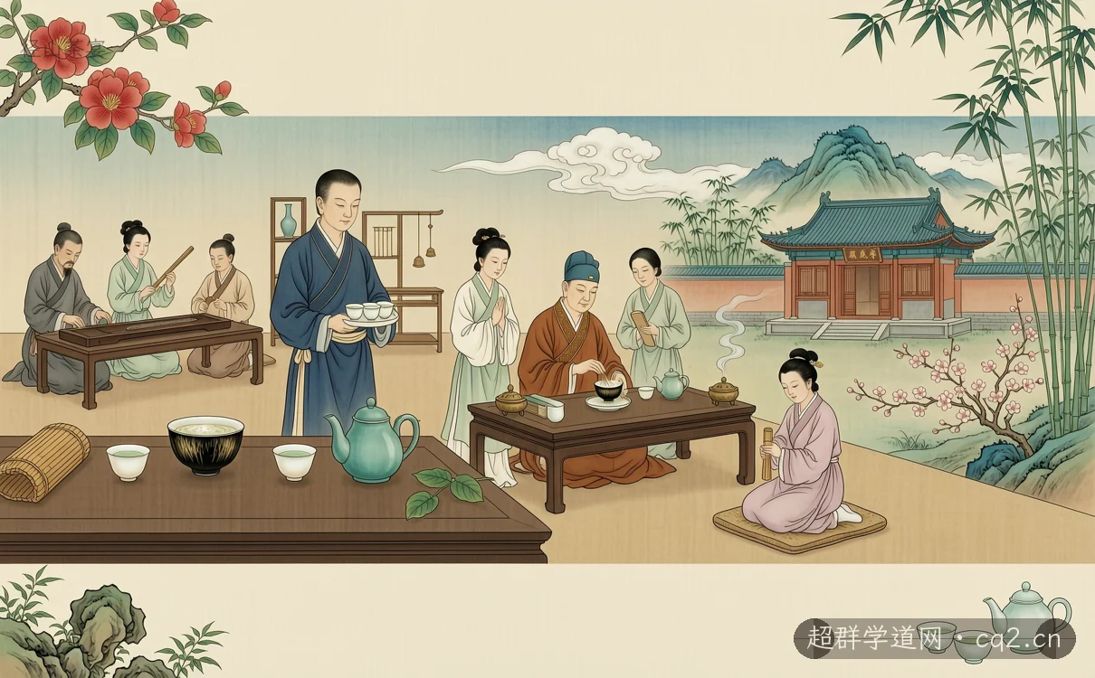 径山茶宴（AI 生成意境插图）
