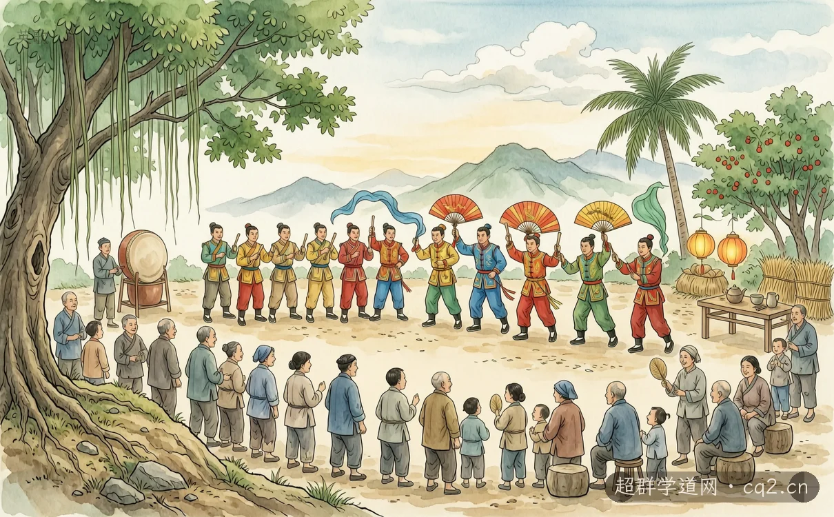 英歌（AI 生成意境插图）