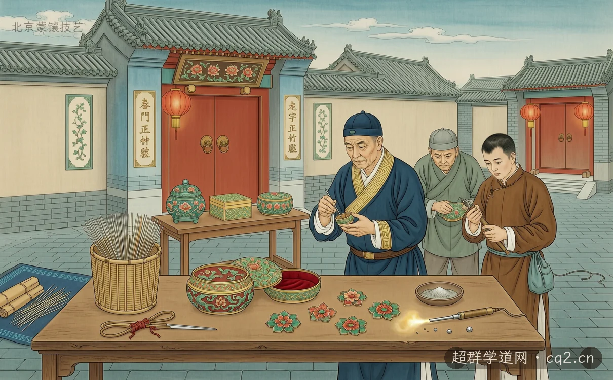 北京蒙镶技艺（AI 生成意境插图）