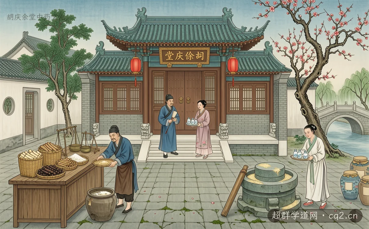 胡庆余堂中药文化（AI 生成意境插图）