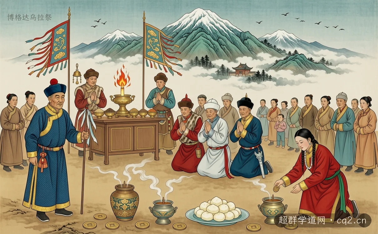 博格达乌拉祭（AI 生成意境插图）