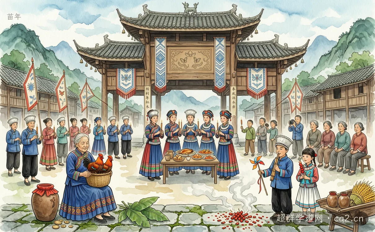 苗年（AI 生成意境插图）
