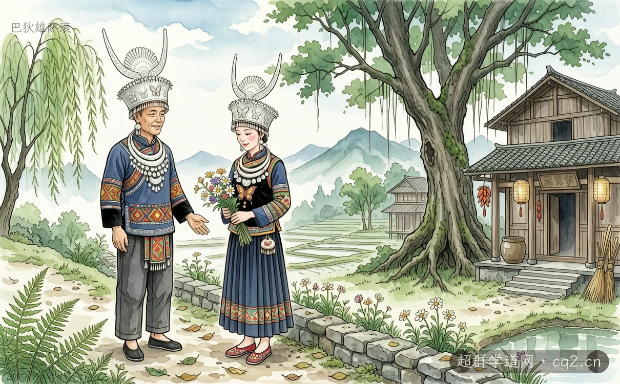 巴狄雄萨滚（AI 生成意境插图）
