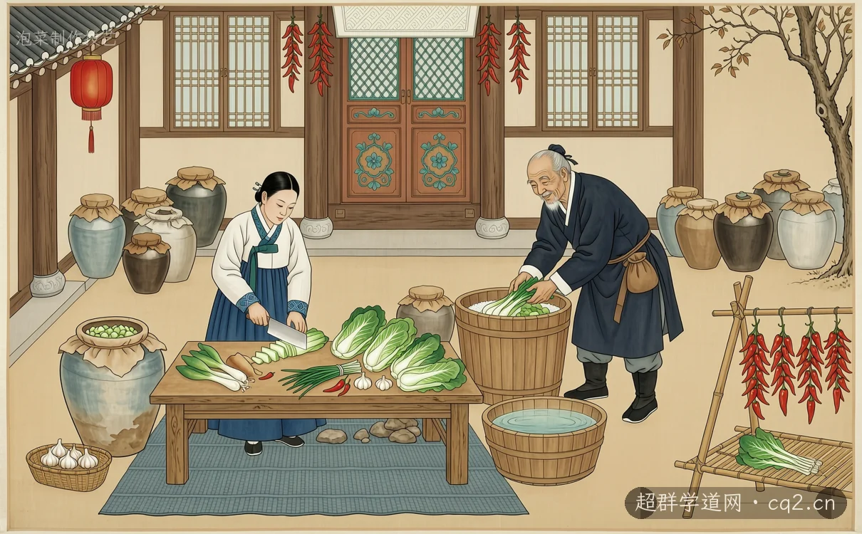 泡菜制作技艺（AI 生成意境插图）