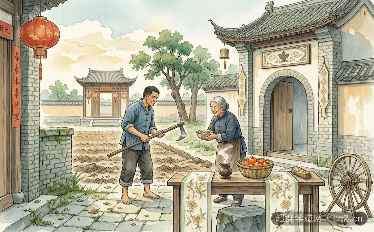 董永傳說（AI 生成意境插圖）