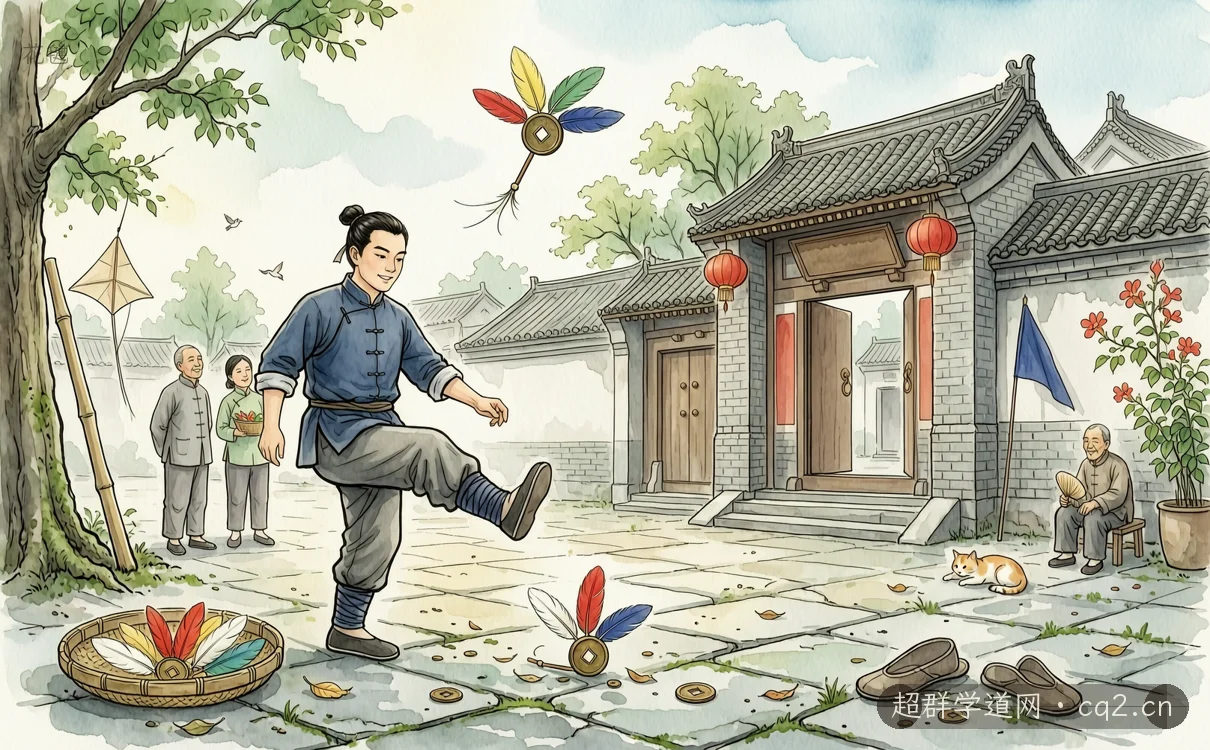 花毽（AI 生成意境插圖）