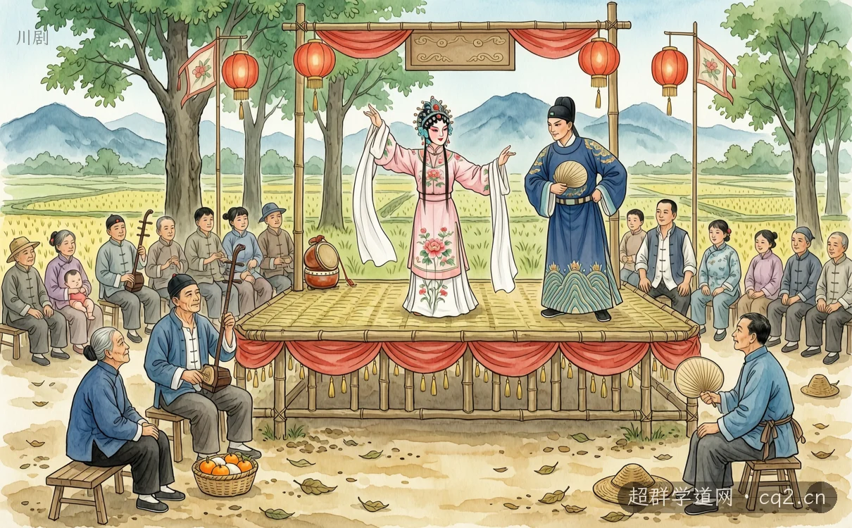 川劇（AI 生成意境插圖）