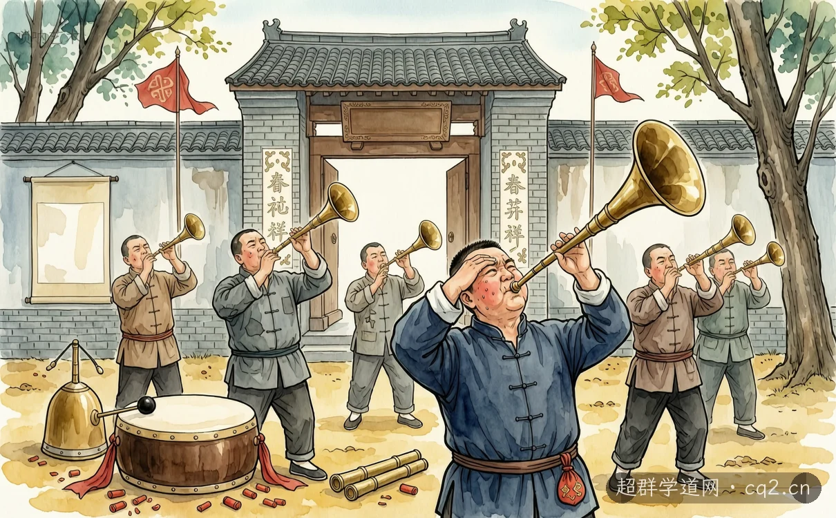 嗩吶藝術（AI 生成意境插圖）