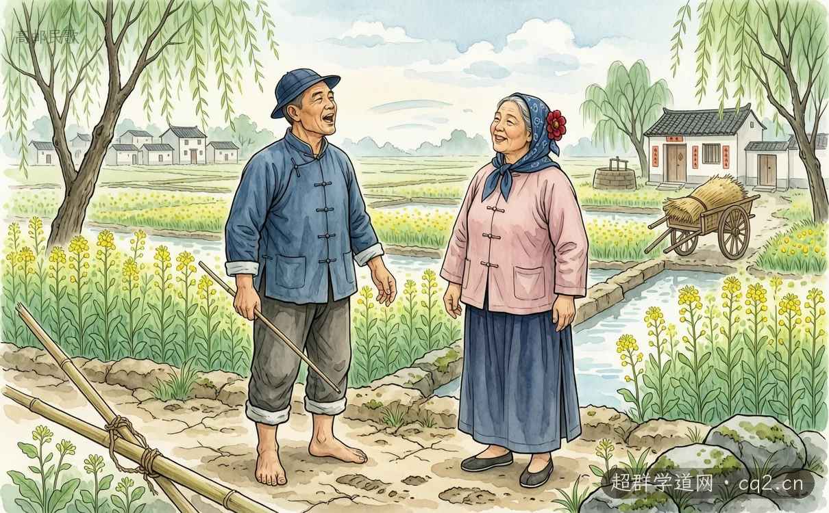 高邮民歌（AI 生成意境插图）