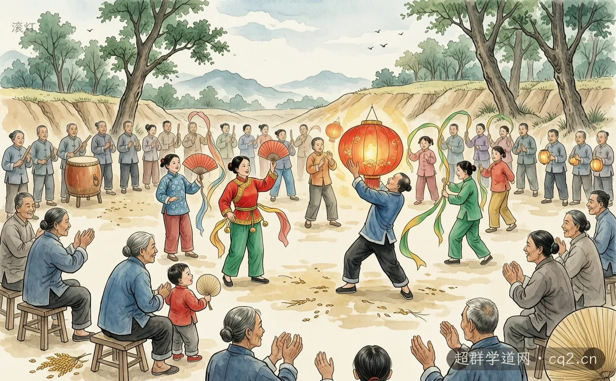 滚灯（AI 生成意境插图）