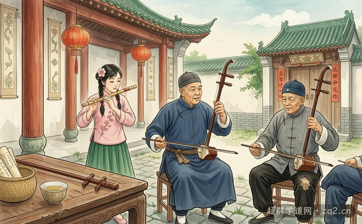 丝弦（AI 生成意境插图）