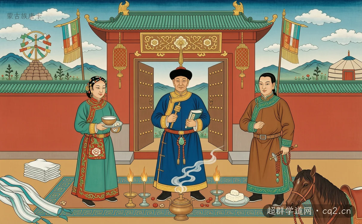 蒙古族唐卡（AI 生成意境插图）