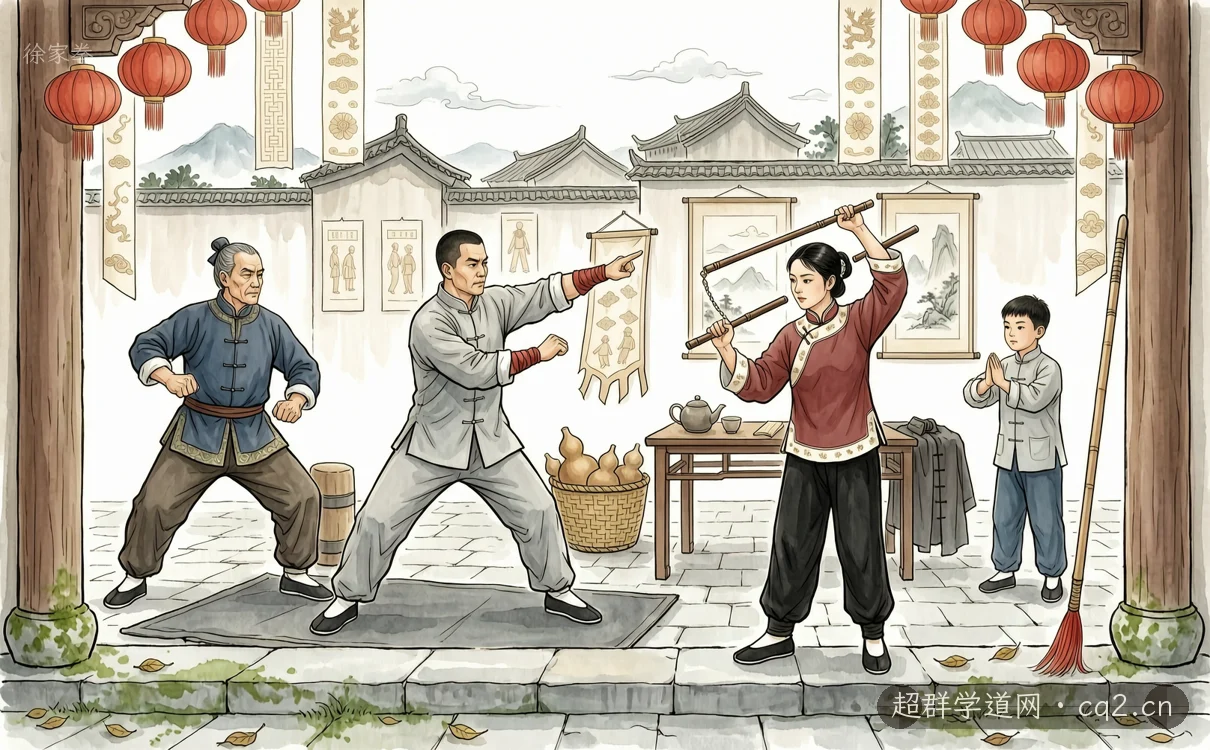 徐家拳（AI 生成意境插圖）