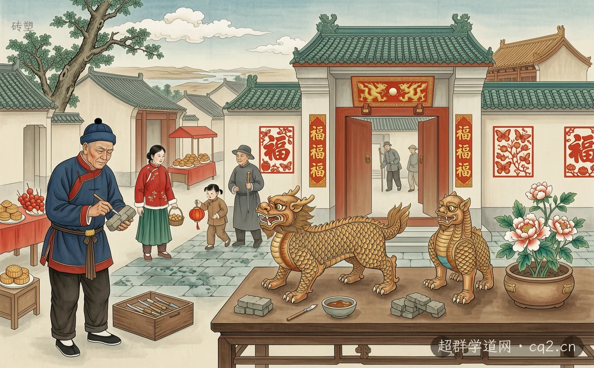 磚塑（AI 生成意境插圖）
