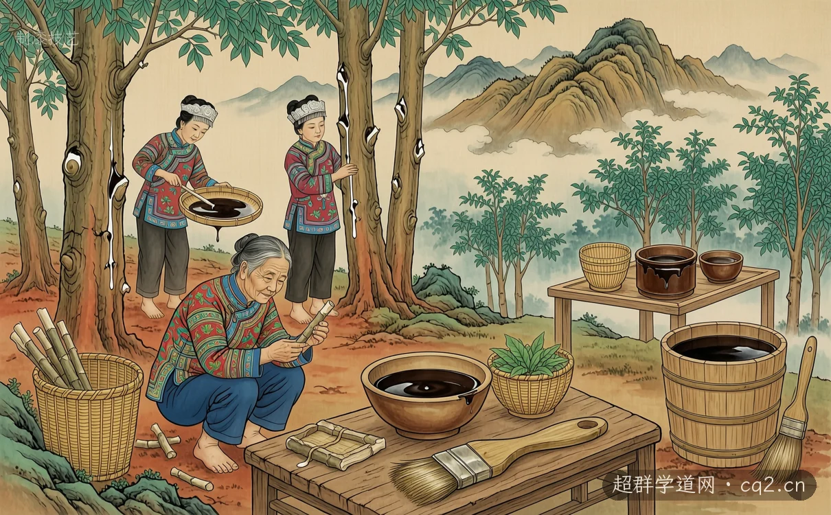 制漆技艺（AI 生成意境插图）