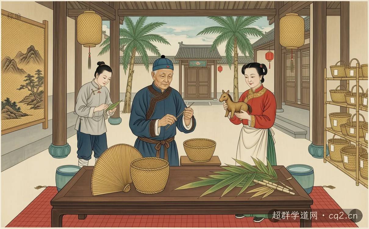 棕编（AI 生成意境插图）