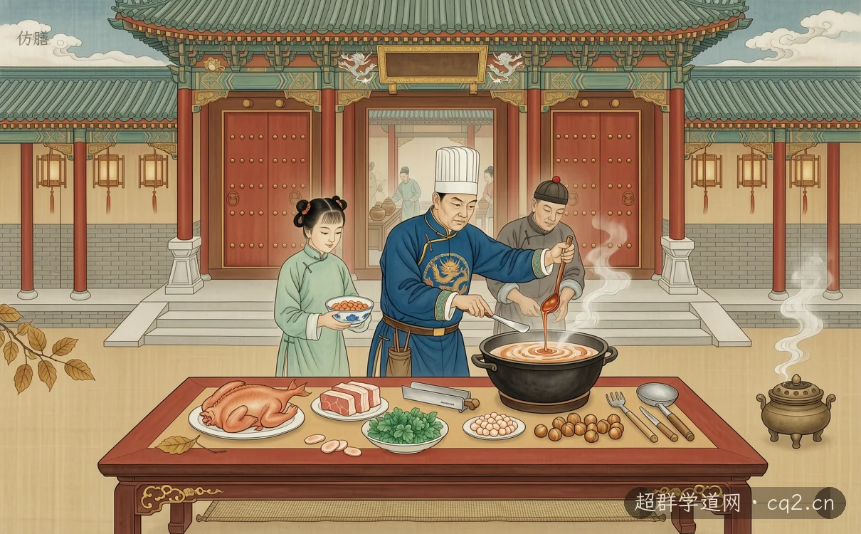 仿膳（AI 生成意境插图）