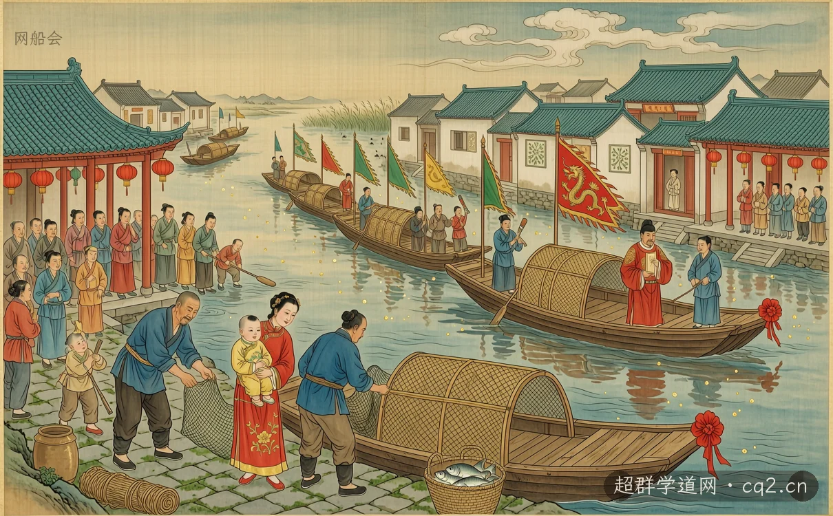 網船會（AI 生成意境插圖）