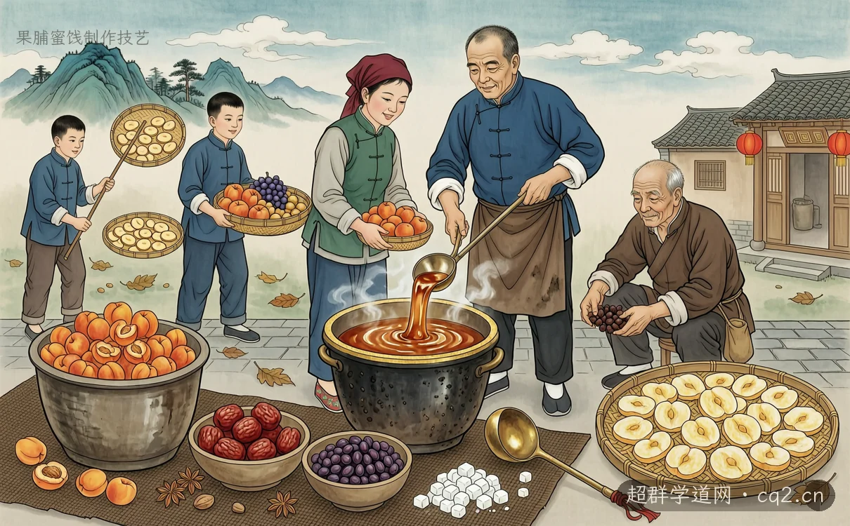 果脯蜜饯制作技艺（AI 生成意境插图）