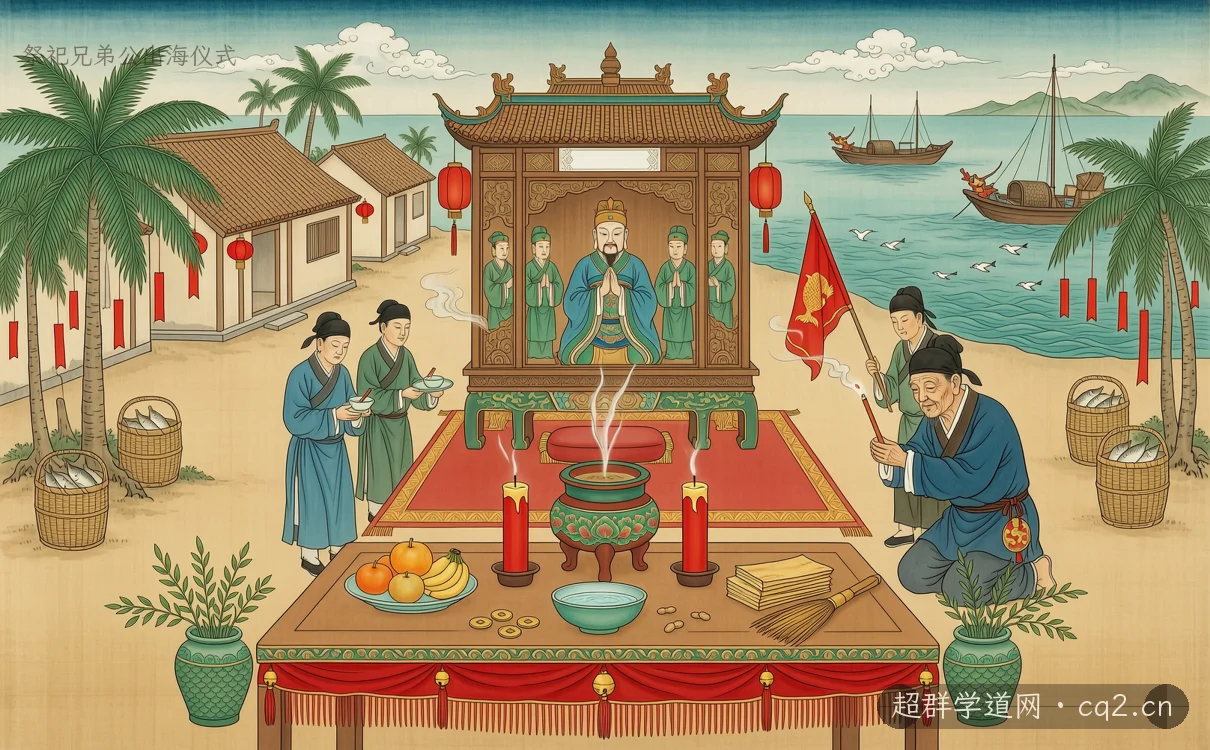 祭祀兄弟公出海仪式（AI 生成意境插图）
