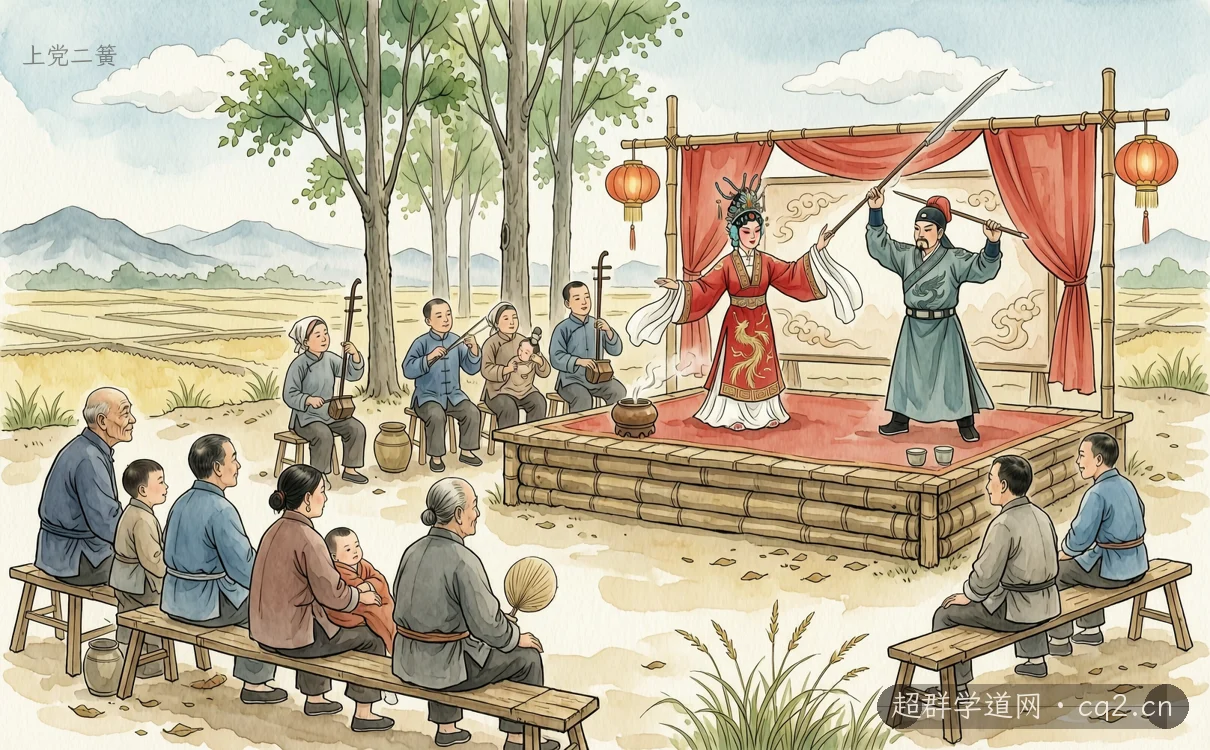 上黨二簧（AI 生成意境插圖）