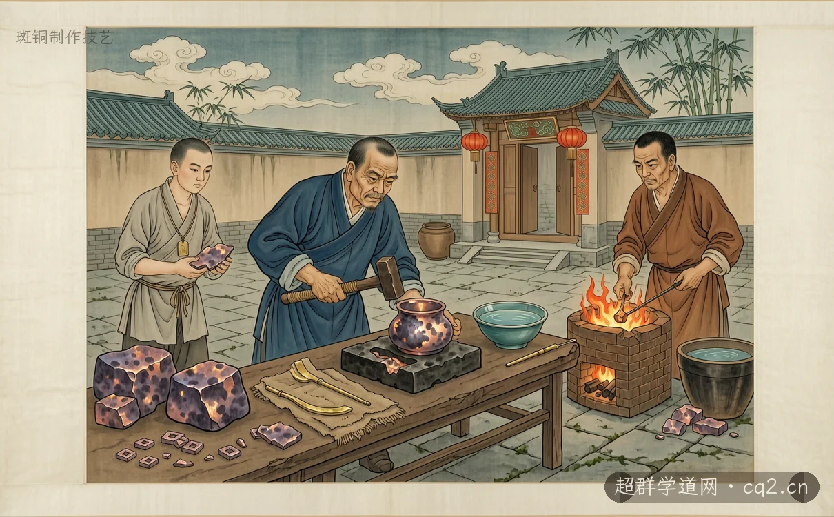 斑铜制作技艺（AI 生成意境插图）