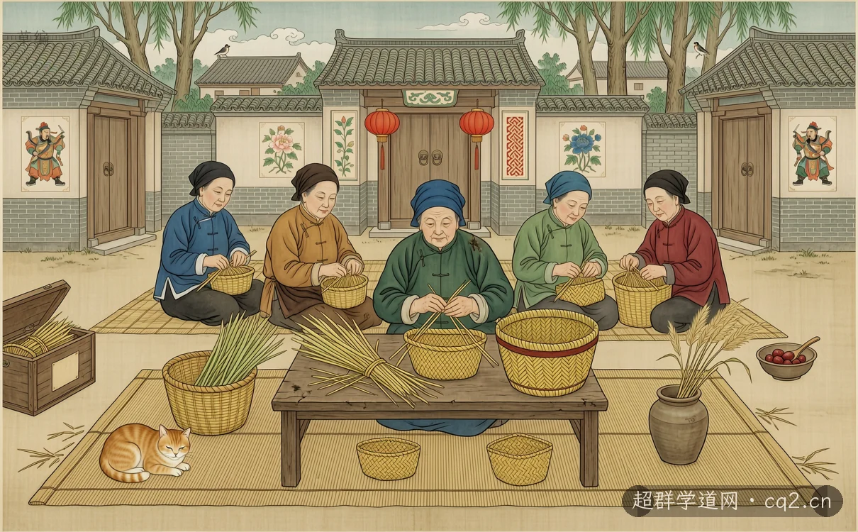 草編（AI 生成意境插圖）