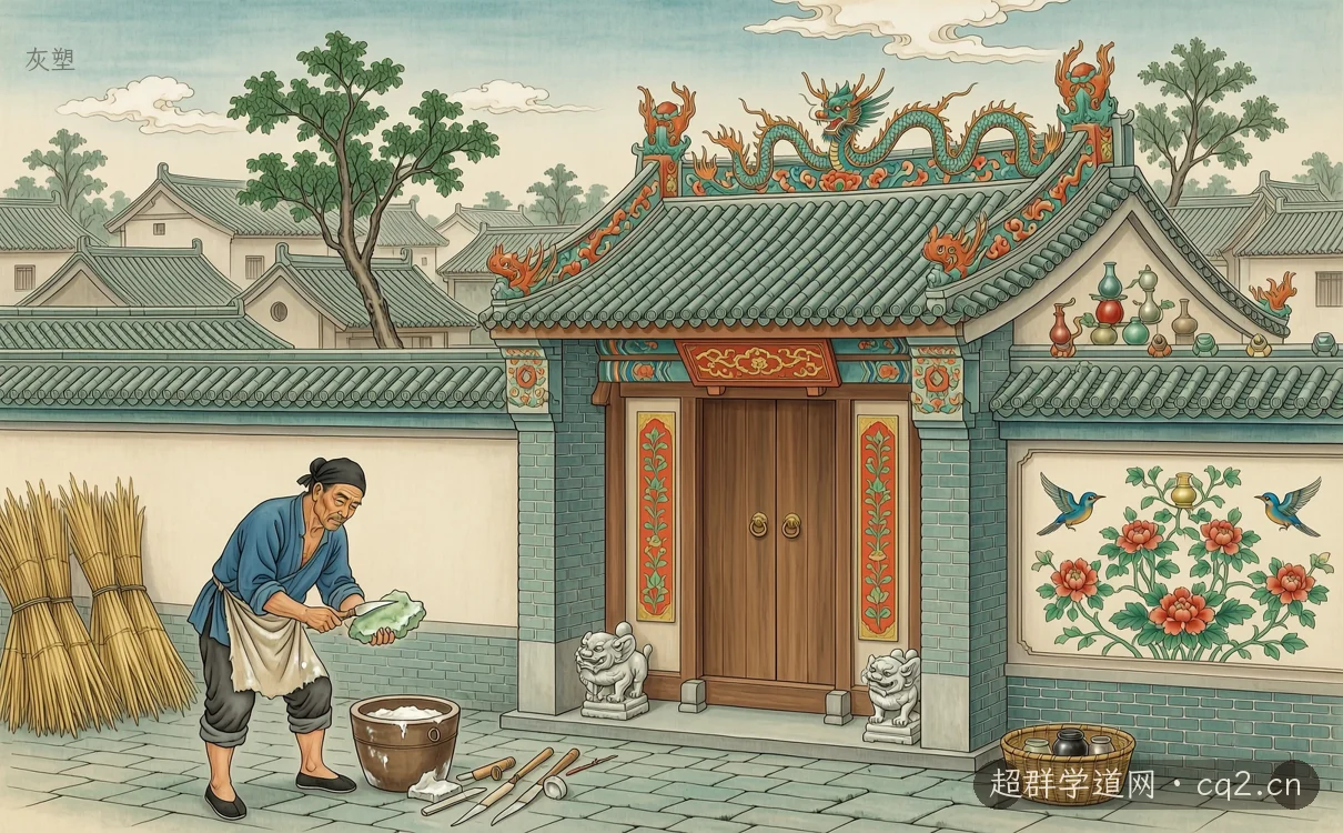 灰塑（AI 生成意境插图）