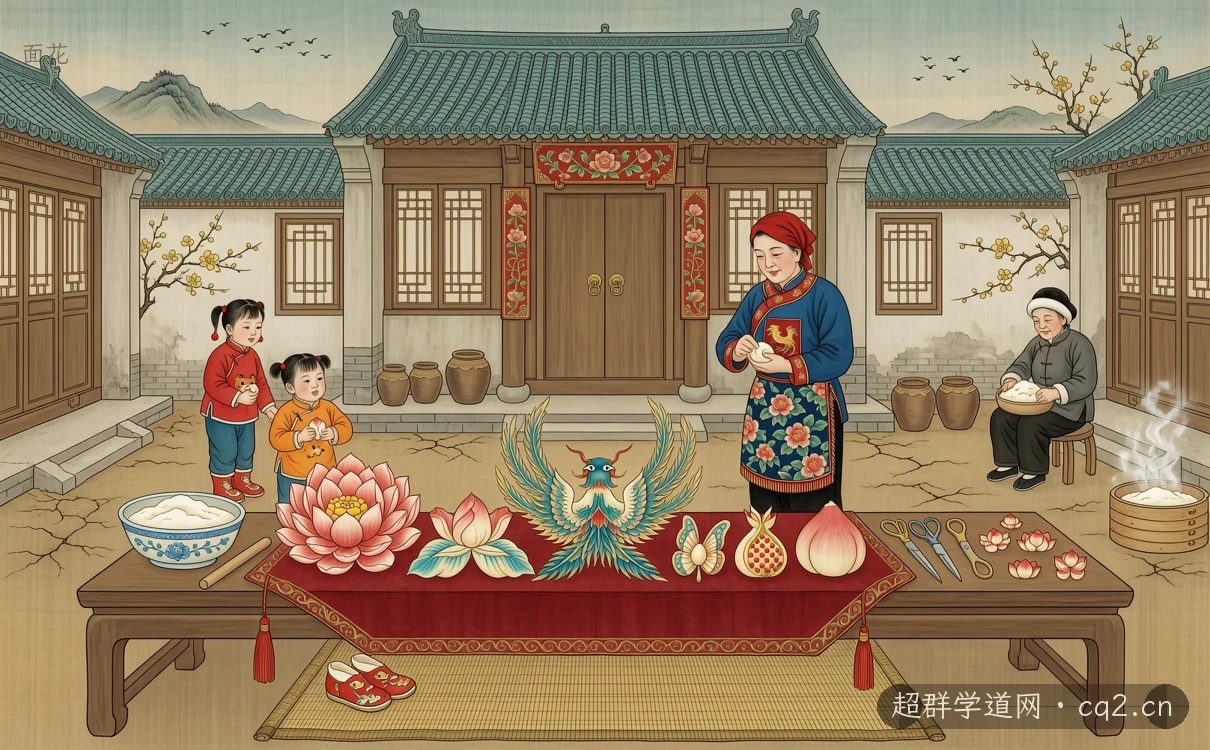 面花（AI 生成意境插圖）