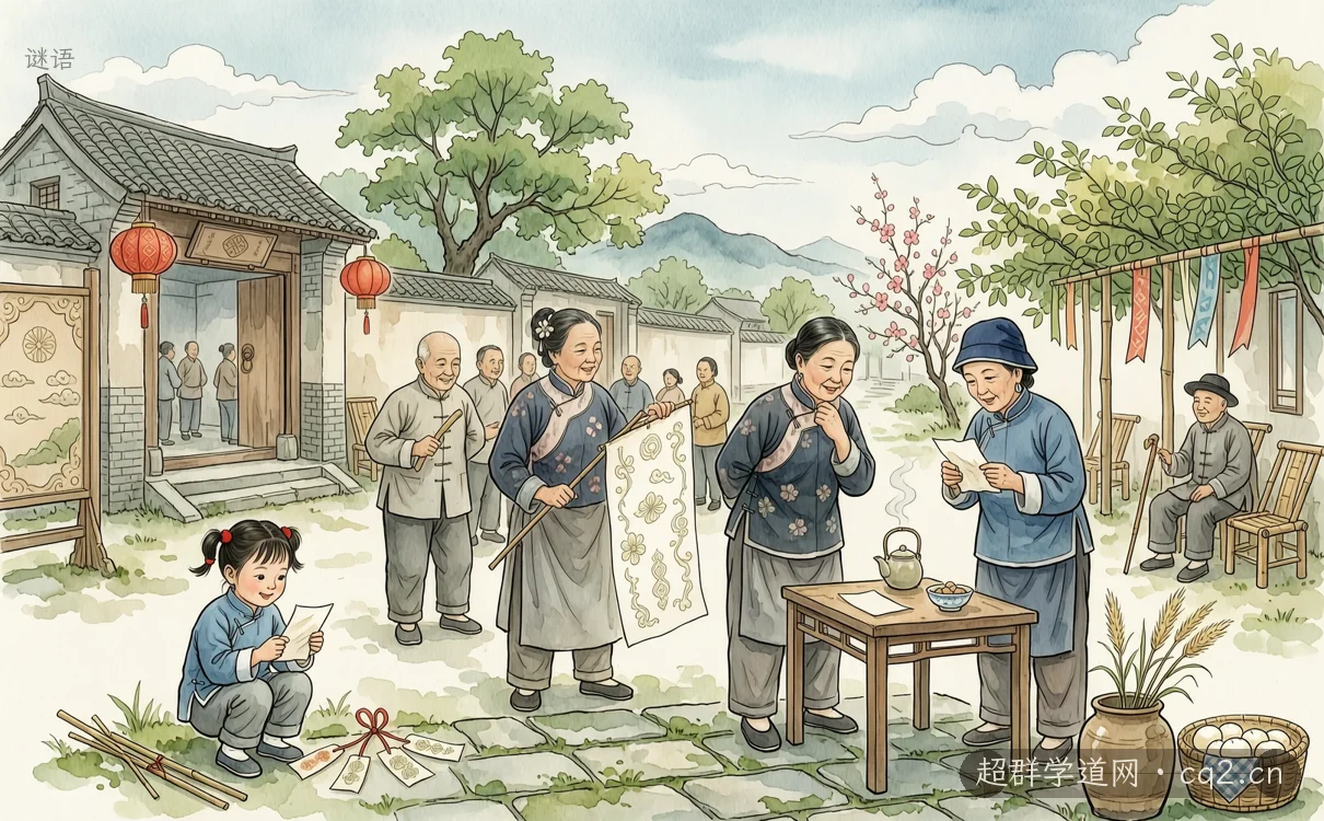 谜语（AI 生成意境插图）