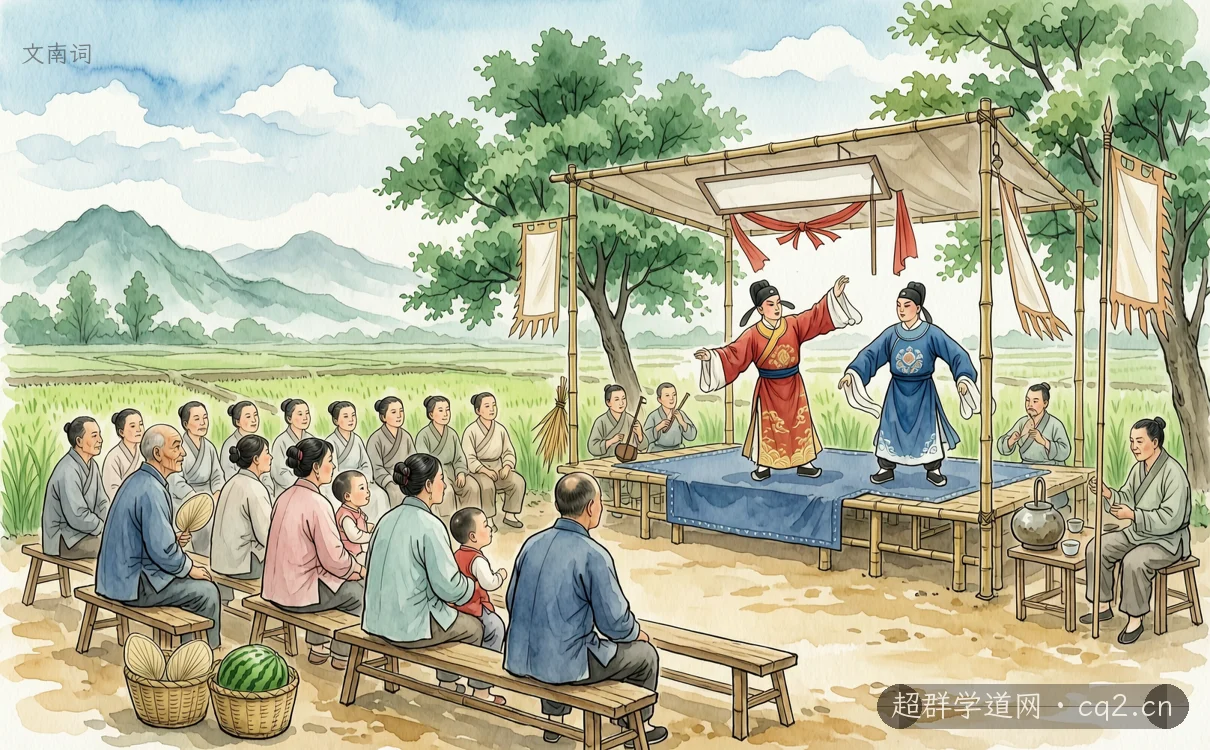 文南词（AI 生成意境插图）