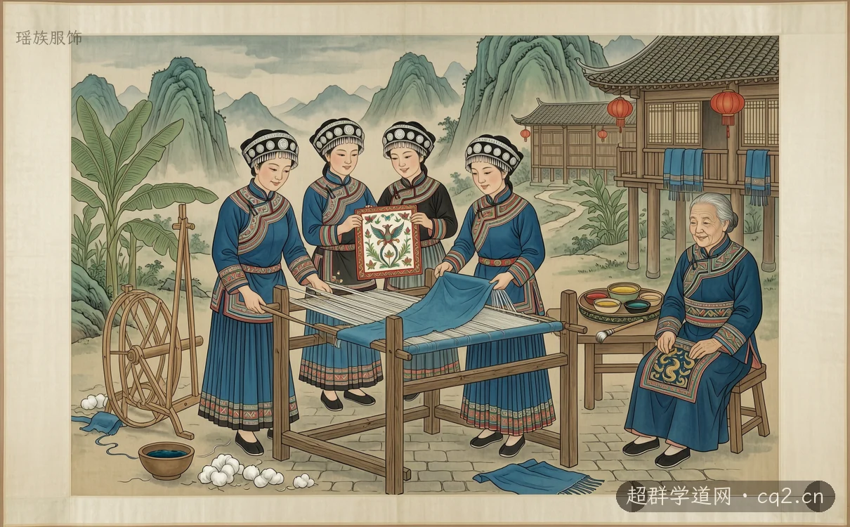 瑶族服饰（AI 生成意境插图）
