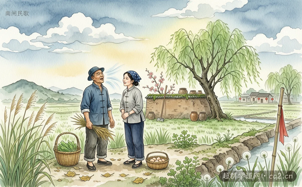南闸民歌（AI 生成意境插图）