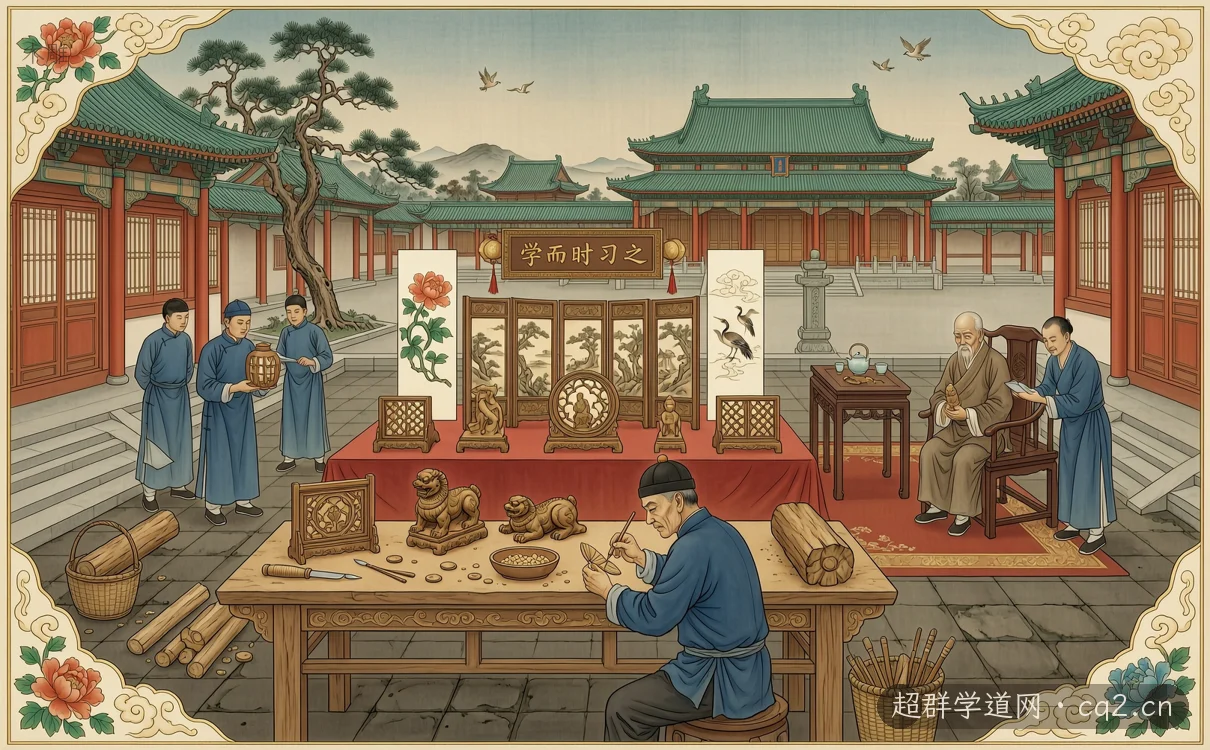 木雕（AI 生成意境插图）