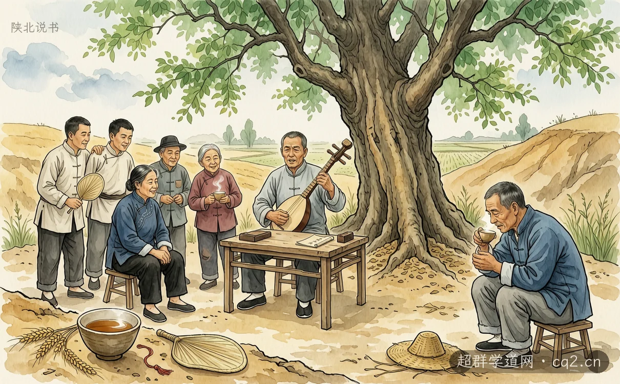 陕北说书（AI 生成意境插图）