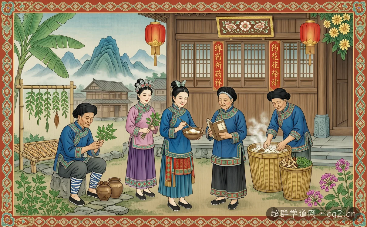 壮医药（AI 生成意境插图）