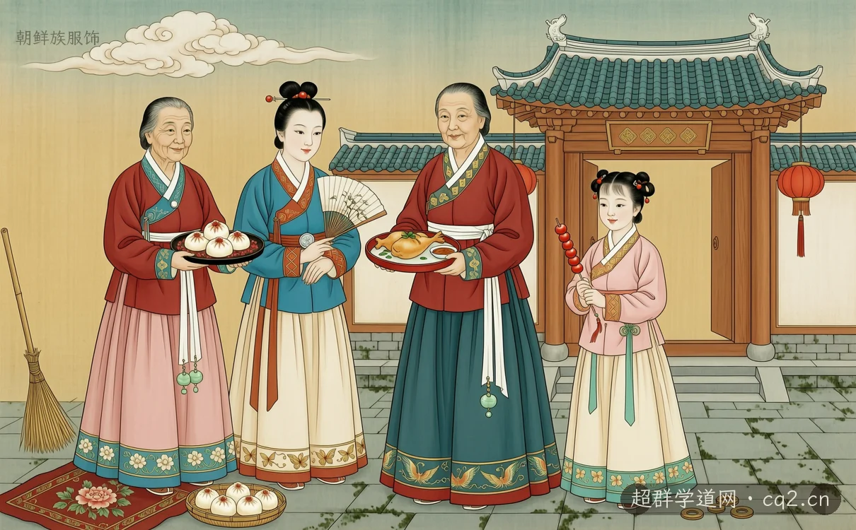 朝鲜族服饰（AI 生成意境插图）