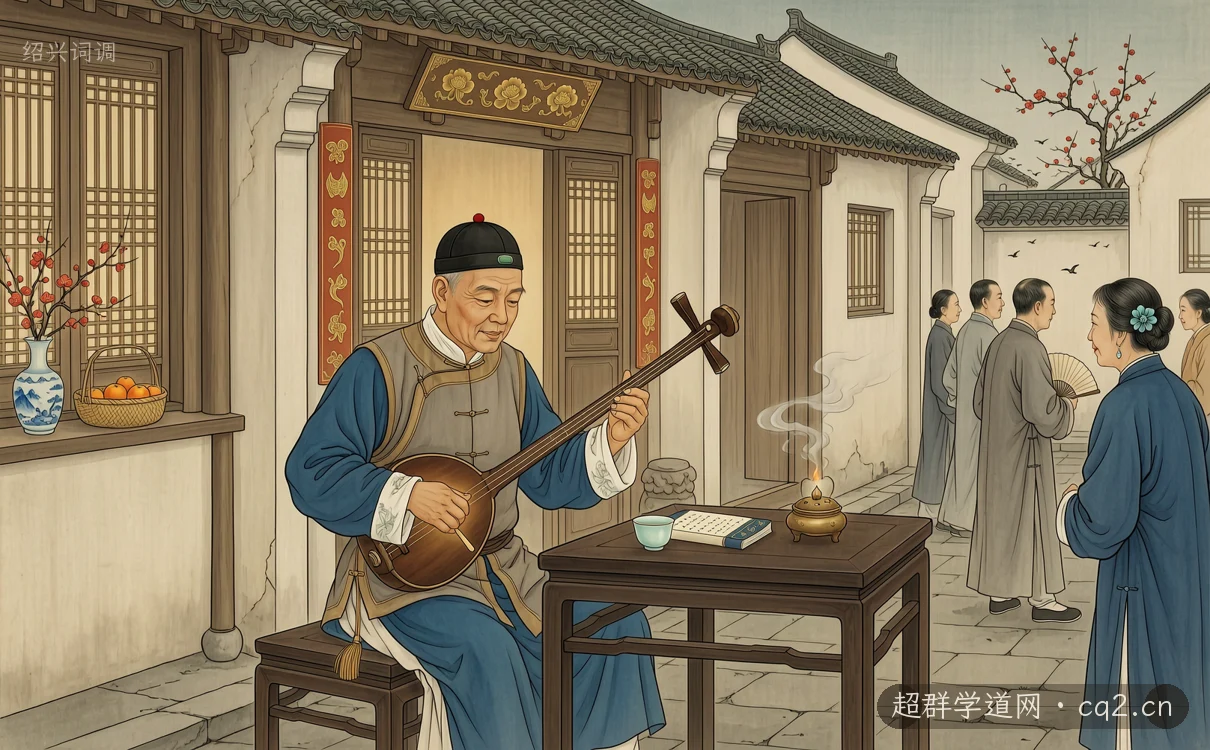 绍兴词调（AI 生成意境插图）