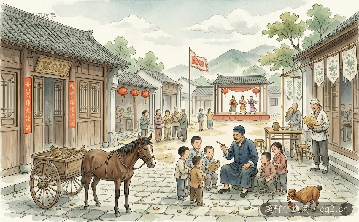 走馬鎮民間故事（AI 生成意境插圖）