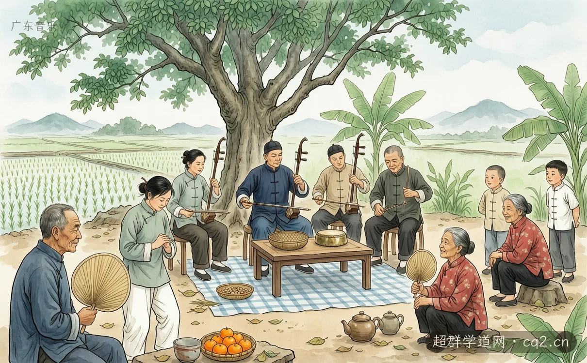 廣東音樂（AI 生成意境插圖）