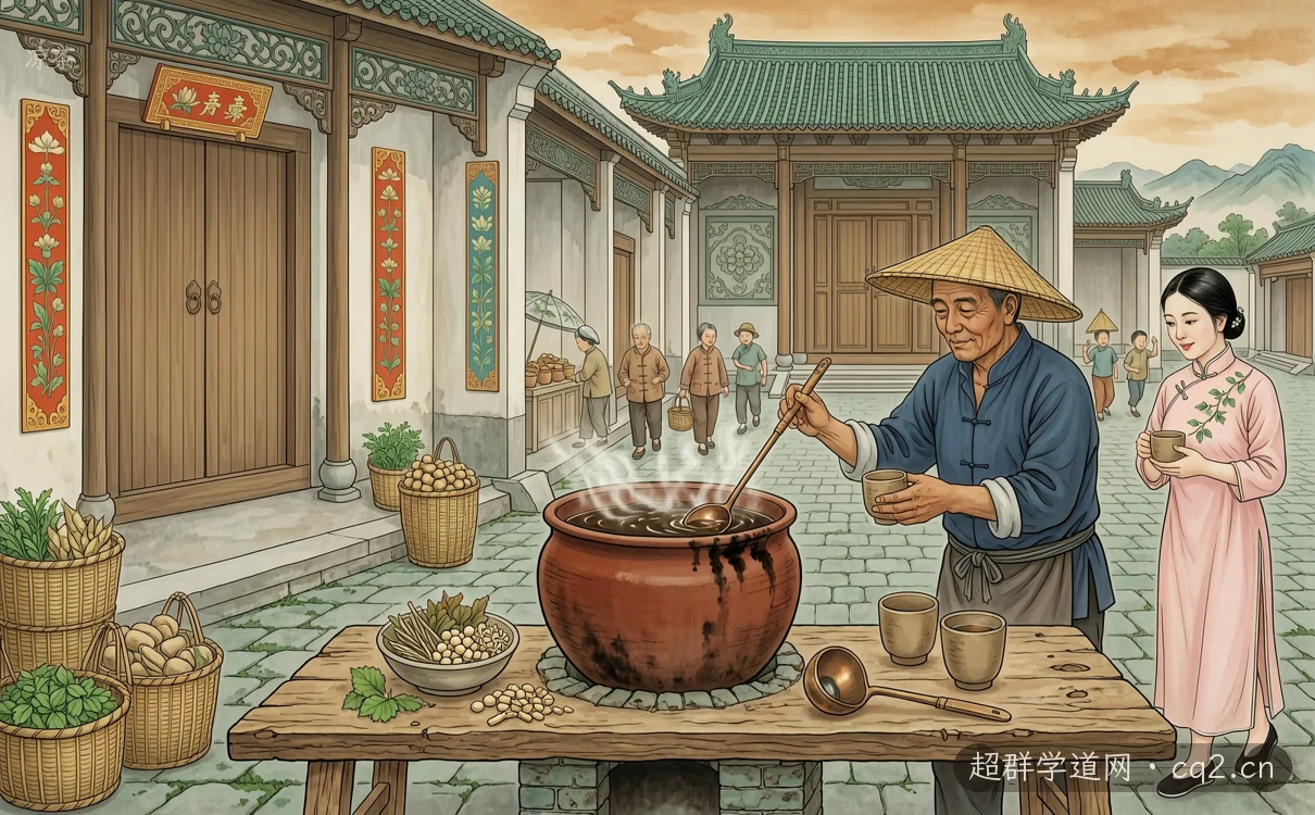 凉茶（AI 生成意境插图）